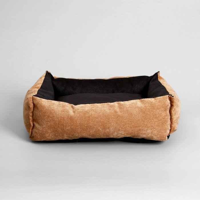 Пижон Лежанка под замшу с двусторонней подушкой, 45 х 35 х 11 см, мебельная ткань, микс цветов - фотография № 4