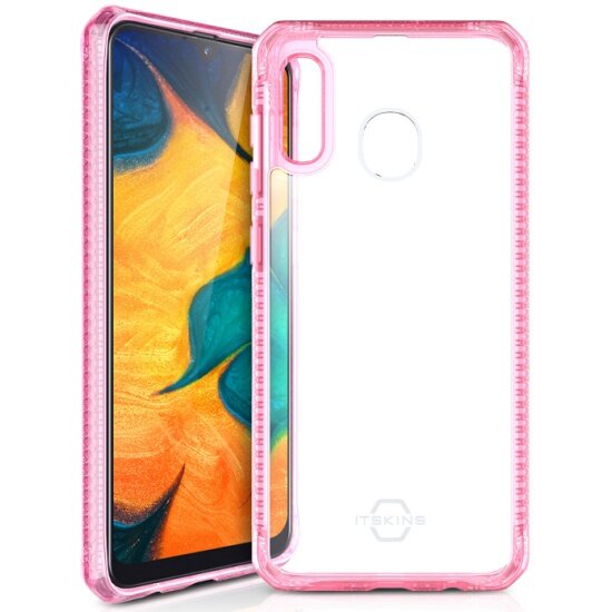 Чехол ITSKINS для Samsung Galaxy A20/A30, HYBRID CLEAR, светло-розовый прозрачный