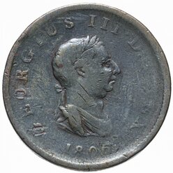 Великобритания 1/2 пенни (penny) 1806 Георг III