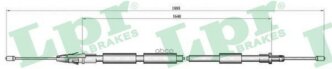 Трос Ручного Тормоза Citroen Xsara Picasso 1860мм Лев.(Диск.Торм.) Lpr арт. C0106B