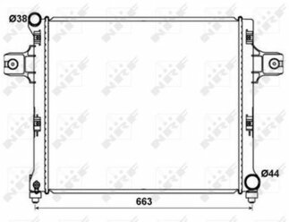 Радиатор охлаждения двигателя Jeep Commander/Grand Cherokee III 05>10 NRF 53191