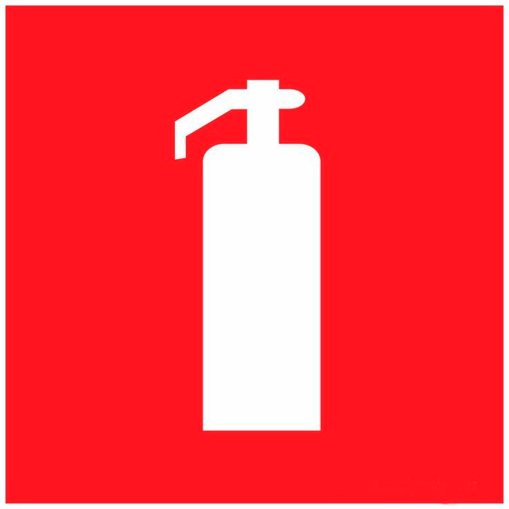 Наклейка знак пожарной безопасности "Огнетушитель", 100х100 мм, Rexant {56-0050}