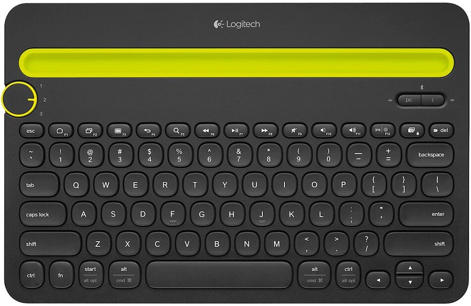 Клавиатура Logitech Logitech K480 клавиатура для мобильного устройства AZERTY Французский Черный Зеленый Bluetooth 920-006352 черный белый