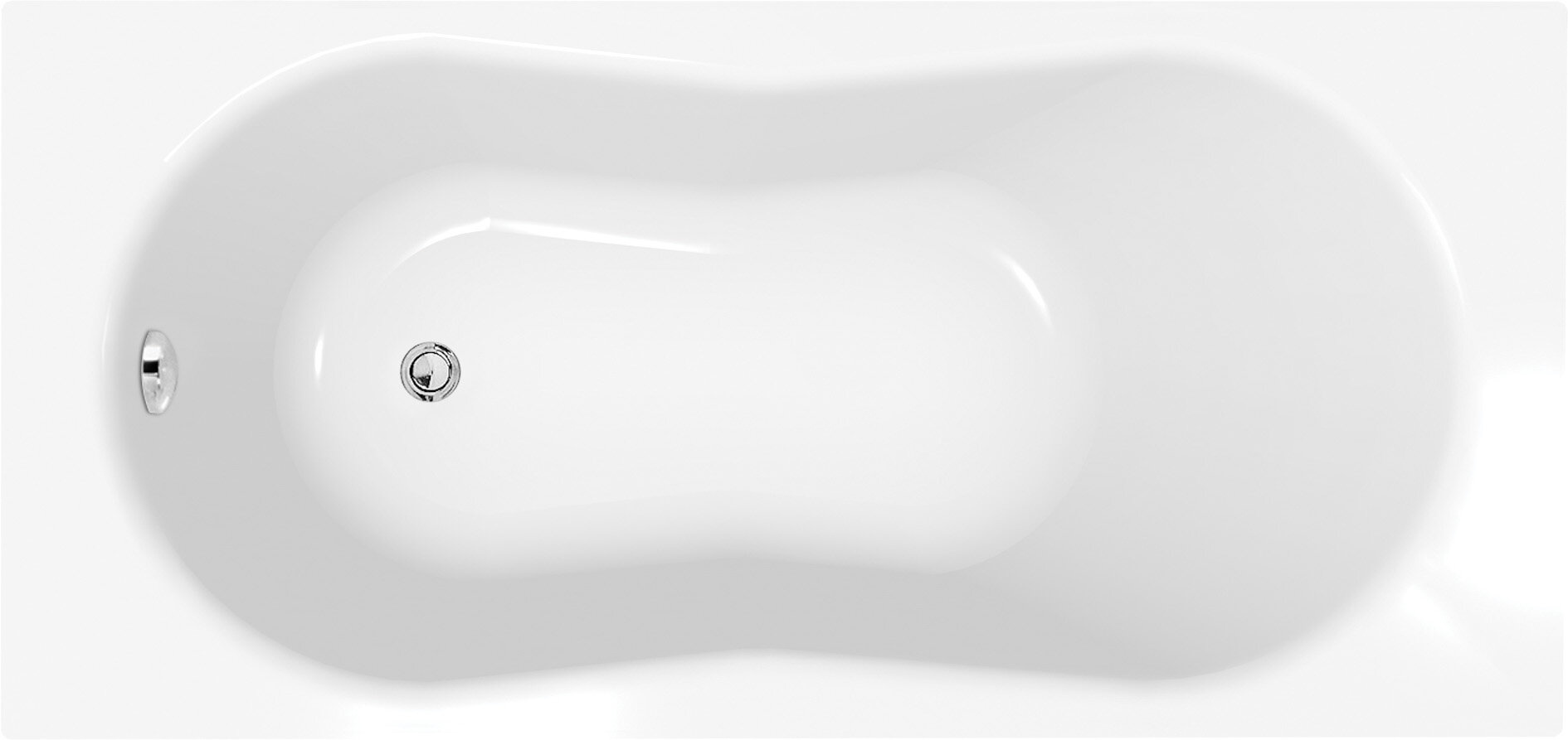 Ванна прямоугольная Cersanit NIKE 100% 170x70 (ультра белая), литьевой акрил 4 мм, глубина 45 см, гарантия 10 лет (поставляется без комплектующих)