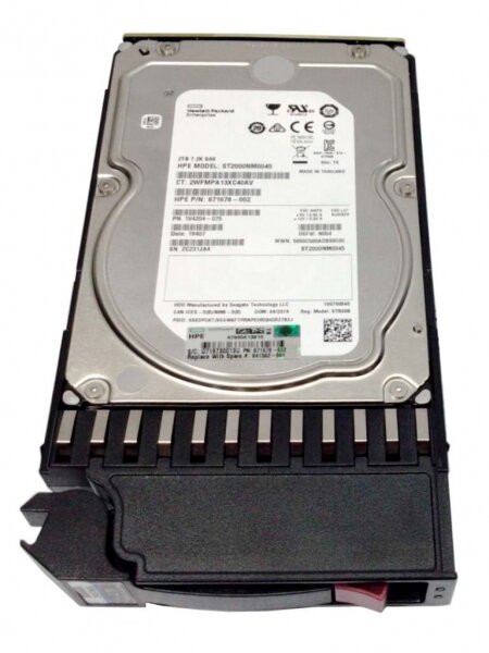 Жесткий диск HP 2TB 3.5" 7200rpm 12G 512n format for use with MSA products - фото №1