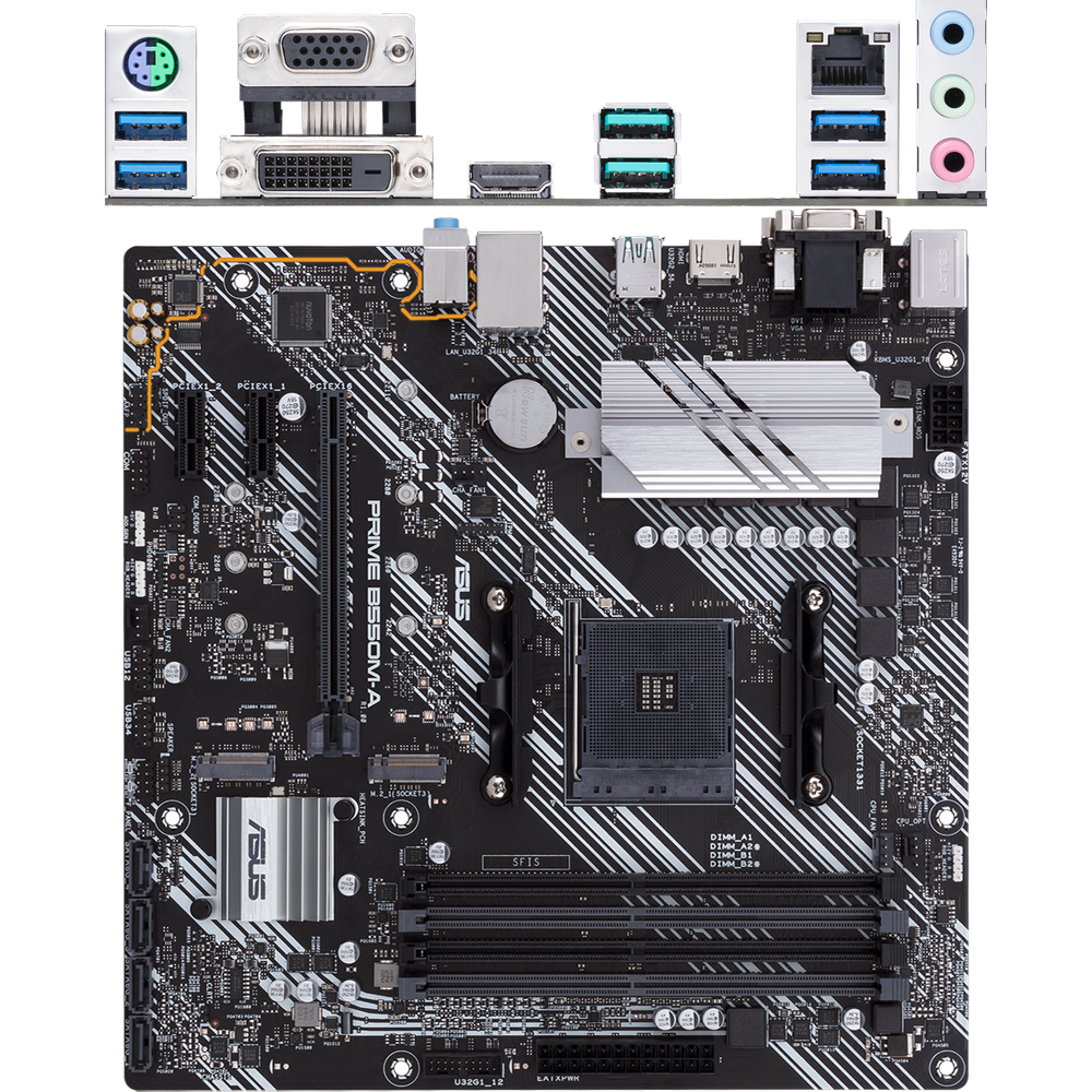 Материнская плата ASUS B550 AM4 DDR4 ( Prime B550M-A ) mATX, Ret