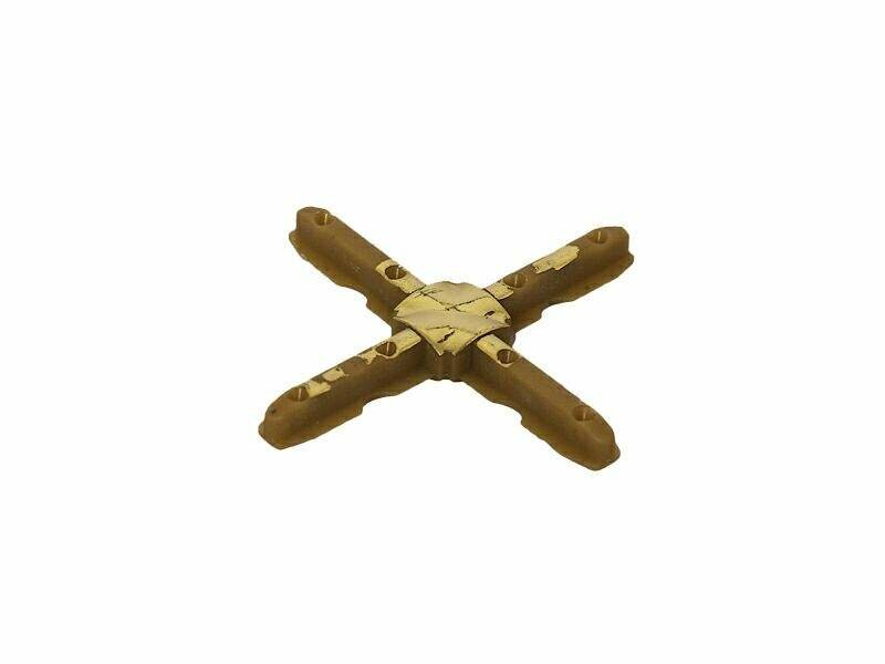 фото Соединение крестовое декоративное Helima 8мм золотое