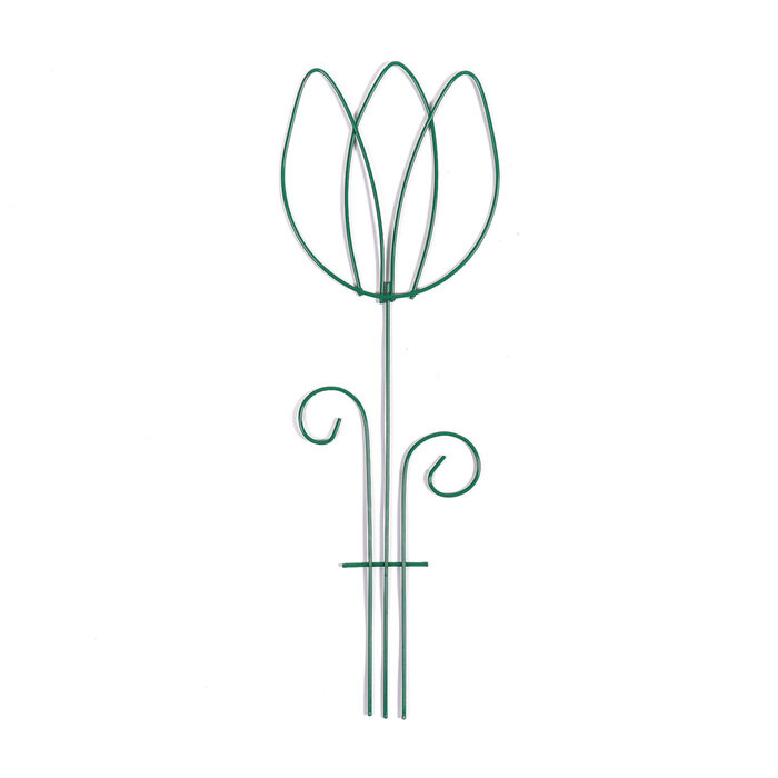 Шпалера, 45 × 15 × 0.3 см, металл, зелёная, «Тюльпан» (5 шт) - фотография № 1