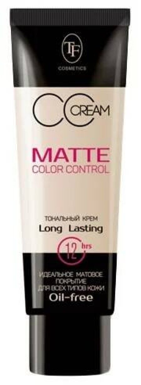 ТФ косметикс Тональный крем для лица CC Cream Matte Color Control для любого типа кожи тон 903 Розово-опаловый матирующий эффект Long Lasting с