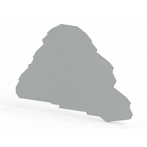 фото Klemsan 446539 Концевой сегмент на клеммники 3-х ярусные PYK 2,5-3FT (серый); NPP PYK2,5-3FT