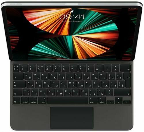 Клавиатура Apple Magic Keyboard MJQK3 for iPad Pro 12.9-inch (5th/4th generation) - Russian (гравировка) - Black