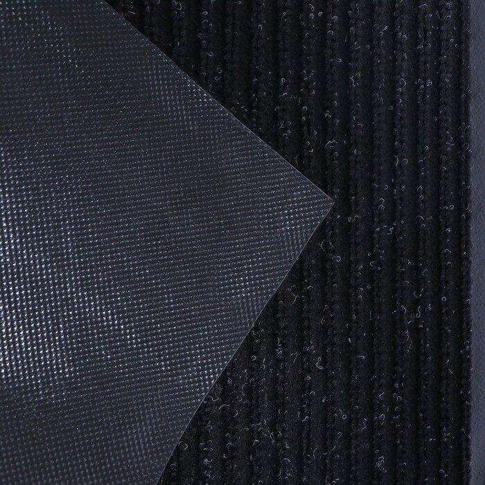 Коврик придверный влаговпитывающий, ребристый, «Стандарт», 60×90 см, цвет чёрный - фотография № 3