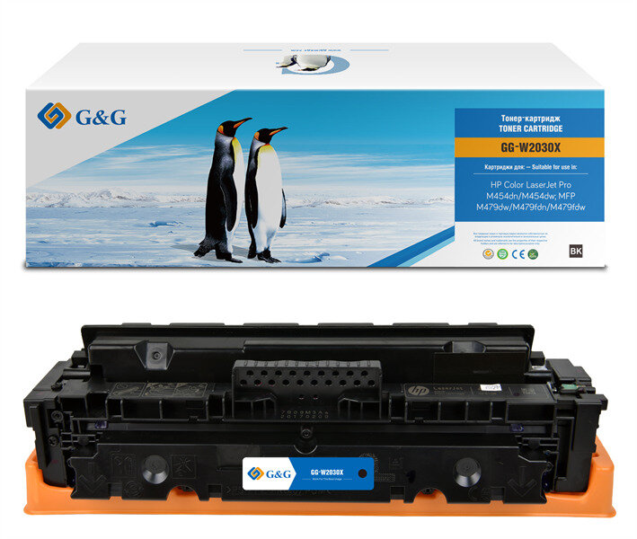 Cartridge G&G 415X для HP CLJ M454/M479, with chip (7 500стр.), черный (замена W2030X)