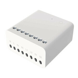 фото Умное реле двухканальное беспроводное белое