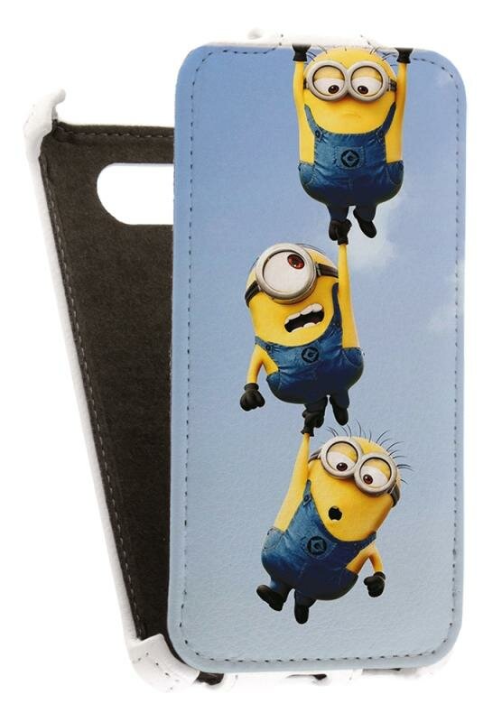 Кожаный чехол для Nokia Lumia 820 Redberry Leather Case (Белый) (Дизайн 1/1)