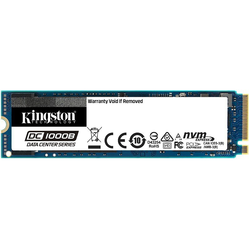 Накопитель SSD Kingston DC1000B Enterprise SSD SEDC1000BM8/240G/PCI-E 3.0 x4/240GB /Скорость чтения 2200МБайт/с Скорость записи 290МБайт/с