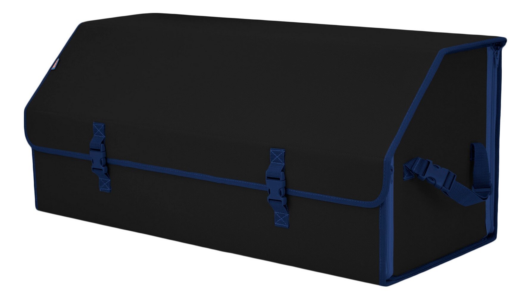 Органайзер-саквояж в багажник "Союз" (размер XXL). Цвет: черный с синей окантовкой.