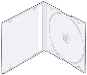 Бокс для CD/DVD дисков VS CD-box Slim прозрачный (5 штук в уп) CDB-sl-T5 250717