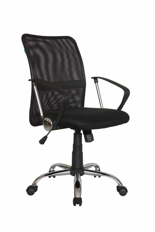 Компьютерное кресло Riva Chair 8075 Чёрная ткань/Чёрная сетка (DW-01)