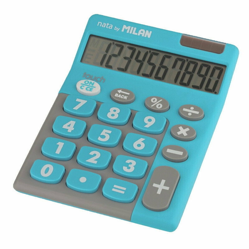 Калькулятор настольный Milan 150610TDBBL 10-разрядный голубой, 973135
