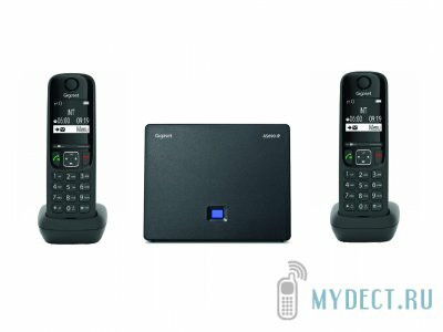 VoIP телефон Gigaset AS690IP DUO (2 радиотрубки в комплекте) черный