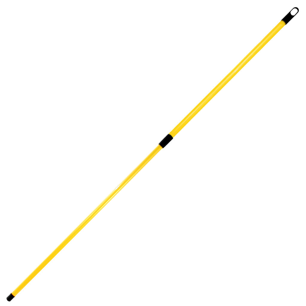Рукоятка (черенок) для швабры металлическая 84-145см "Моно" цвета микс, раздвижная, пластмассовая резьба, пластмассовый наконечник (Китай) - фотография № 7