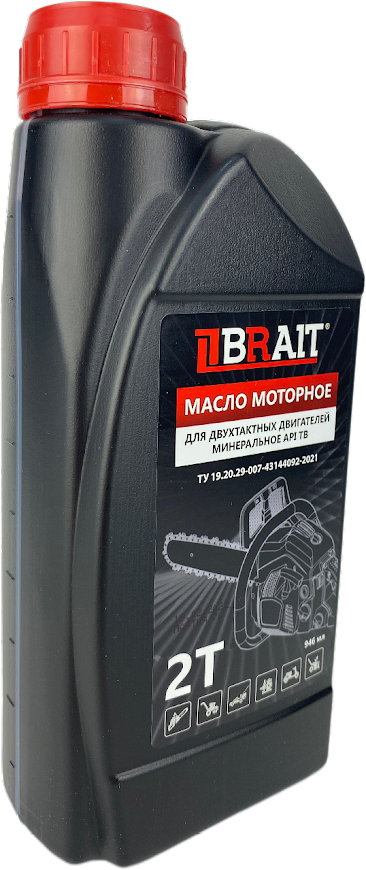 Масло минеральное BRAIT для 2-х тактных двигателей API TB (1л)