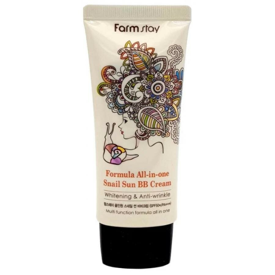 Многофункциональный ББ крем FarmStay Formula All-In-One Snail Sun BB Cream SPF50, 50гр