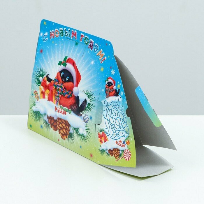 Подарочная коробка "Весёлый снегирь", 20,5 х 24 х 12 см - фотография № 4