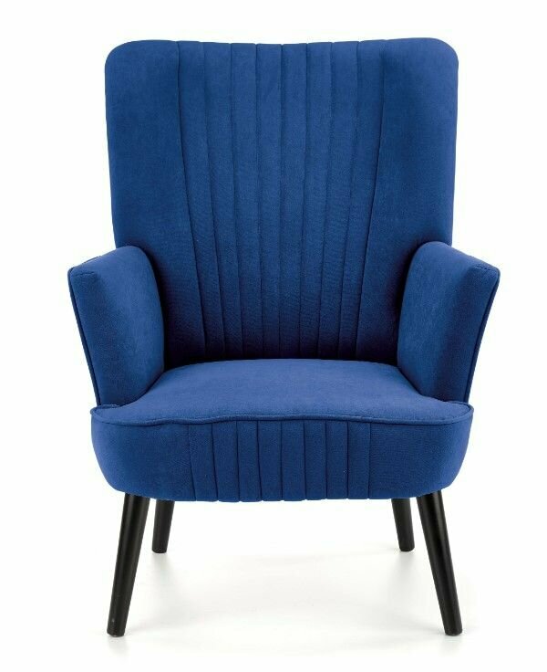 Кресло Halmar DELGADO (темно-синий/черный) - фотография № 2