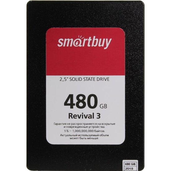 SSD диск SMARTBUY 2.5" Revival 3 480 Гб SATA III 3D TLC NAND (SB480GB-RVVL3-25SAT3)