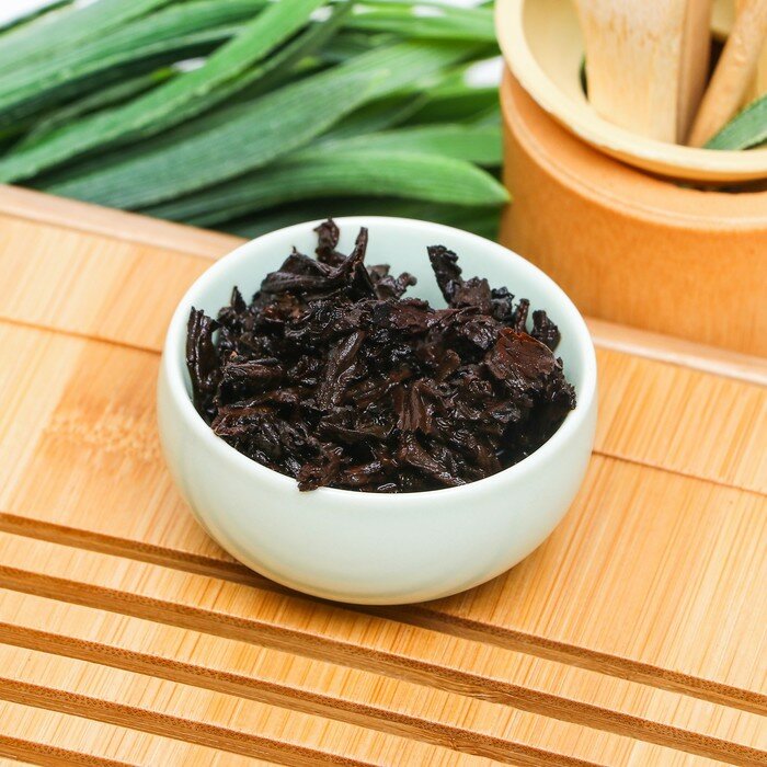 Китайский выдержанный чай "Шу Пуэр Qizi bing", 357 г, 2020 г - фотография № 5