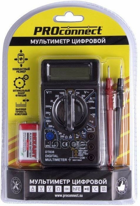 фото Мультитестер Цифровой M830b Proconnect 13-3011 PROconnect арт. 13-3011