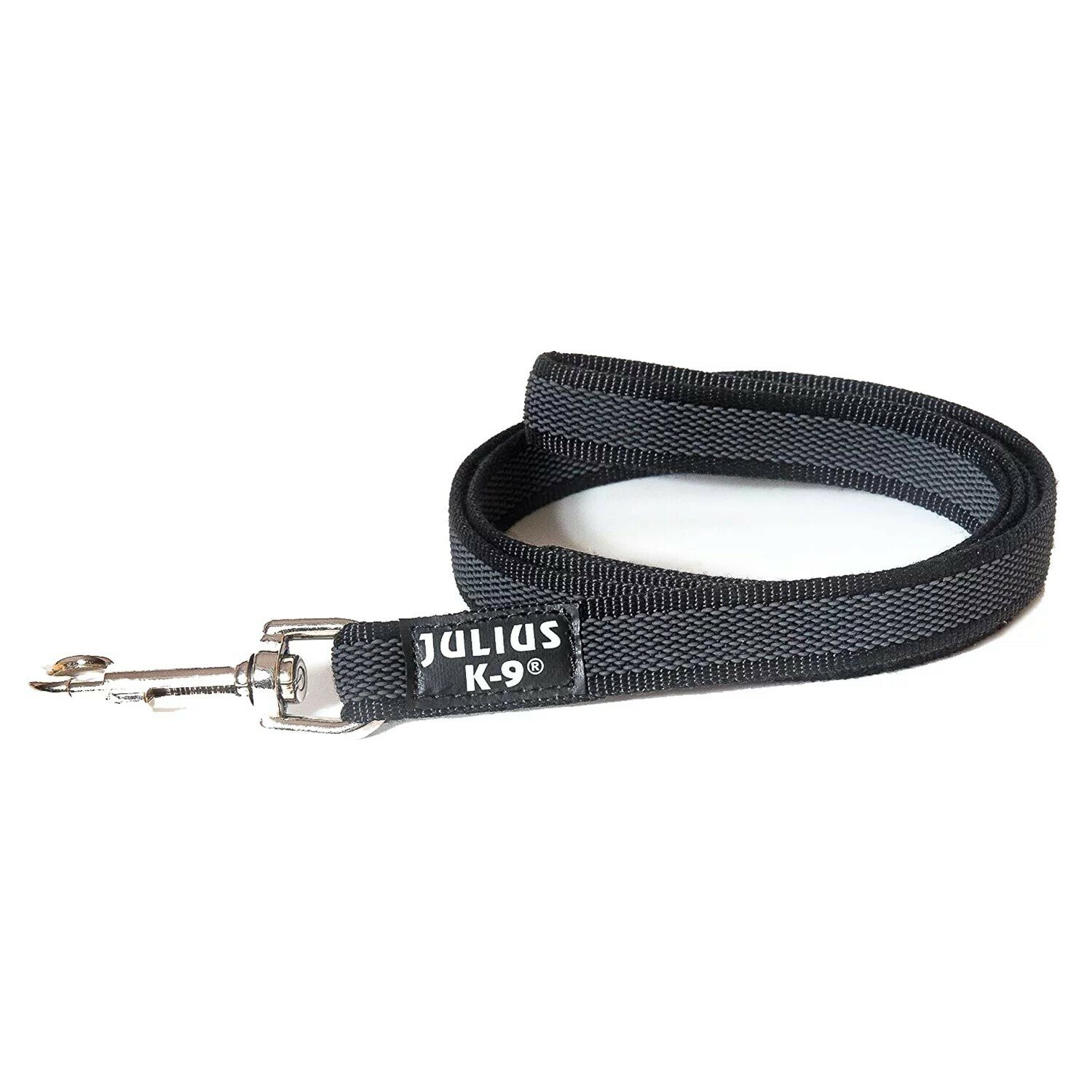 фото Поводок для собак Julius-K9 Super-grip 2/120см, с ручкой, до 50 кг, черно-серый