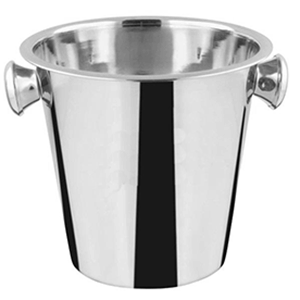 фото Ведро для шампанского из нержавеющей стали "ProHotel" 21х22см ручки дутые, 2-х сторонняя глянец