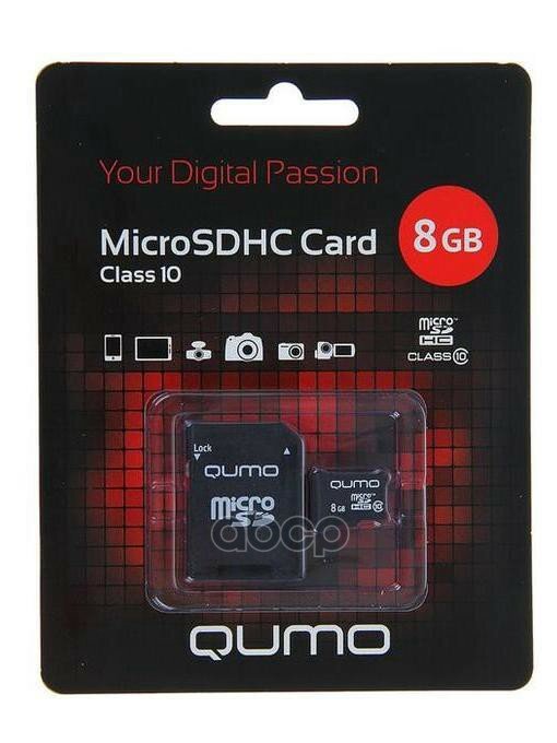 Карта Памяти Qumo, Secure Digital Micro 8gb, Sdhc, Class 10 QUMO арт. 17608