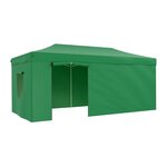 Тент-шатер садовый быстро сборный Helex 4366 3x6х3м полиэстер зеленый - изображение