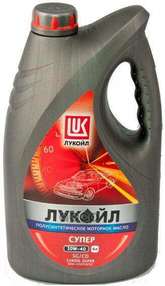 LUKOIL Масло Моторное Полусинтетическое Супер 10w-40, 4л