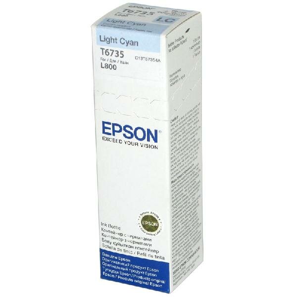 Чернила EPSON C13T67354A Light Cyan для L800 70мл
