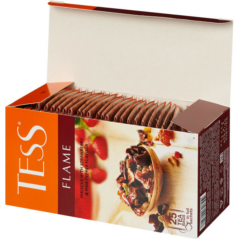 Чай TESS FLAME фруктовы 25пак - фотография № 2