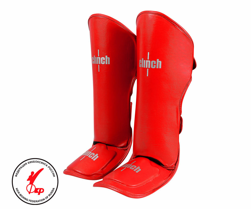 Защита голени-стопы: Защита голени и стопы Clinch Shin Instep Guard Kick красная, размер L, артикул C521 (Размер: L)