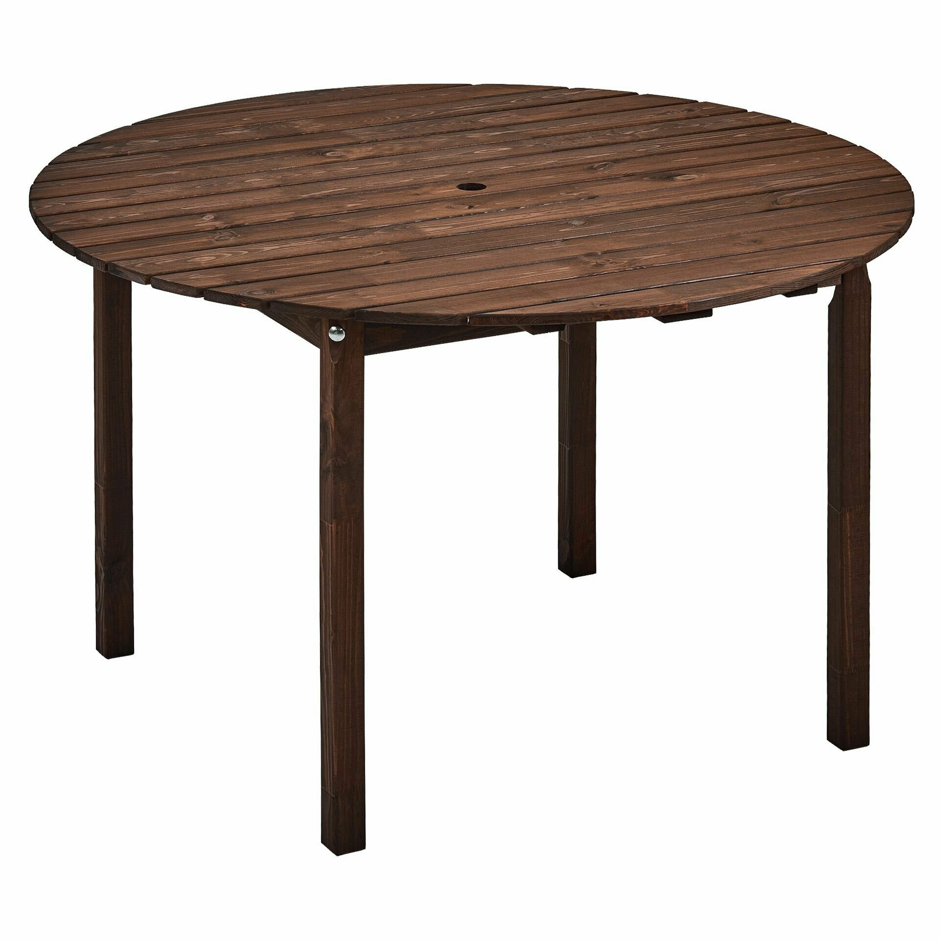 Садовый деревянный круглый обеденный стол, 120*120см, Кингстон - фотография № 5