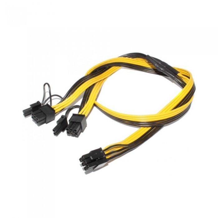 Адаптер THV 6 pin to 2 x 6+2 pin GPU power adapter splitter cable