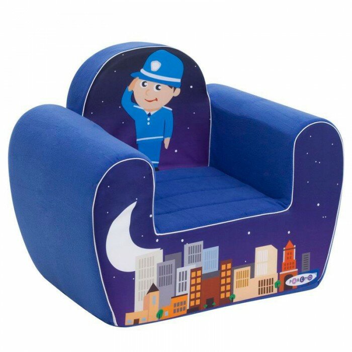 Кресло игровое Paremo Экшен Полицейский, цвет: синий - фото №1
