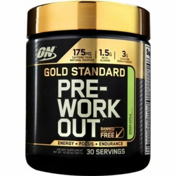 Optimum Nutrition Предтренировочный комплекс Optimum Nutrition Gold Standard Pre-Workout (300 г) зеленое яблоко