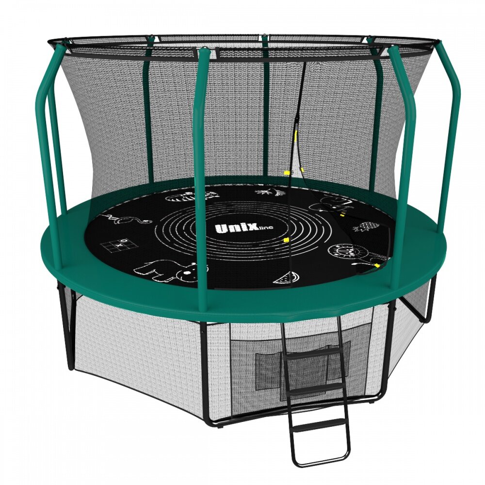 Батут с защитной сеткой Unix Line Supreme Game 10FT / 305 см (Green)