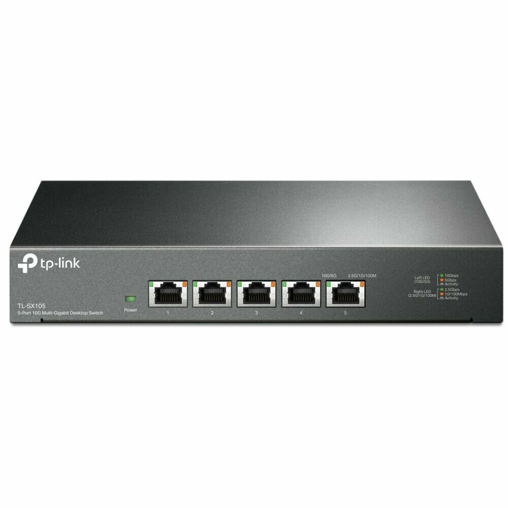 Коммутатор TP-Link TL-SX105 5-port Desktop 10G Unmanaged Switch 5 100/1G/2.5G/5G/10G RJ-45 ports F