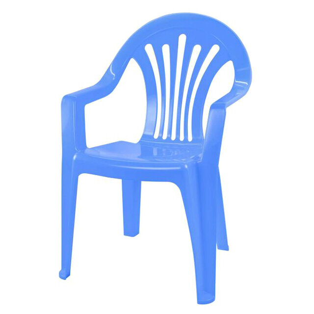 Кресло пластиковое детское 37х35х57 см голубой