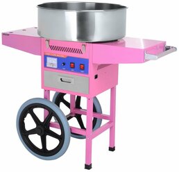 Аппарат, машина для приготовления сахарной ваты промышленный AIRHOT CF-3 с тележкой розовый