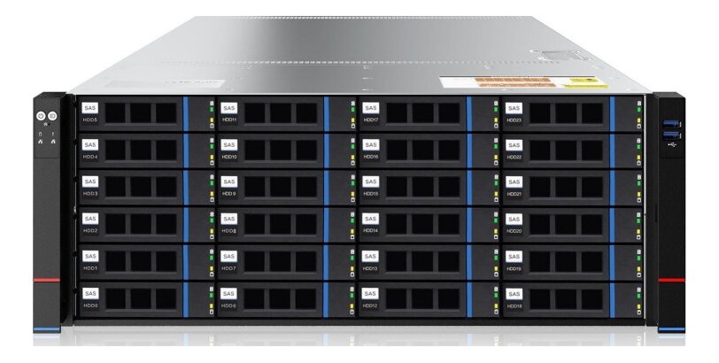 Серверная платформа SNR SNR-SR4224RE/4U/2xSP3/ 32xDDR4-3200 RDIMM/LRDIMM/ 24x2.5"3.5" M.2